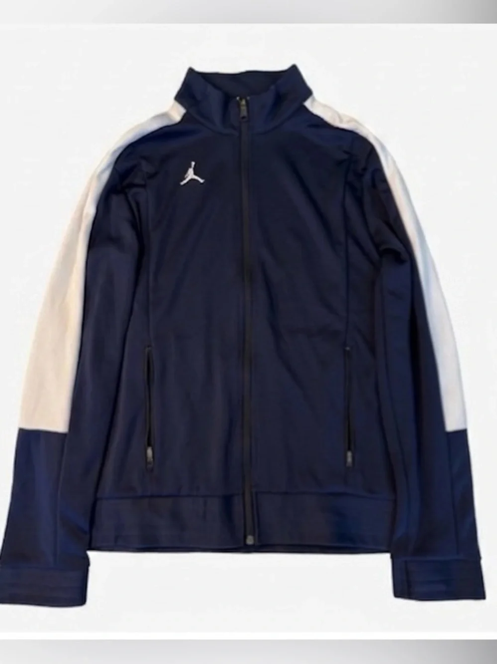 Air Jordan Nike Zip-Up Track Jacket - Navy Blue- Men's Size L Large
